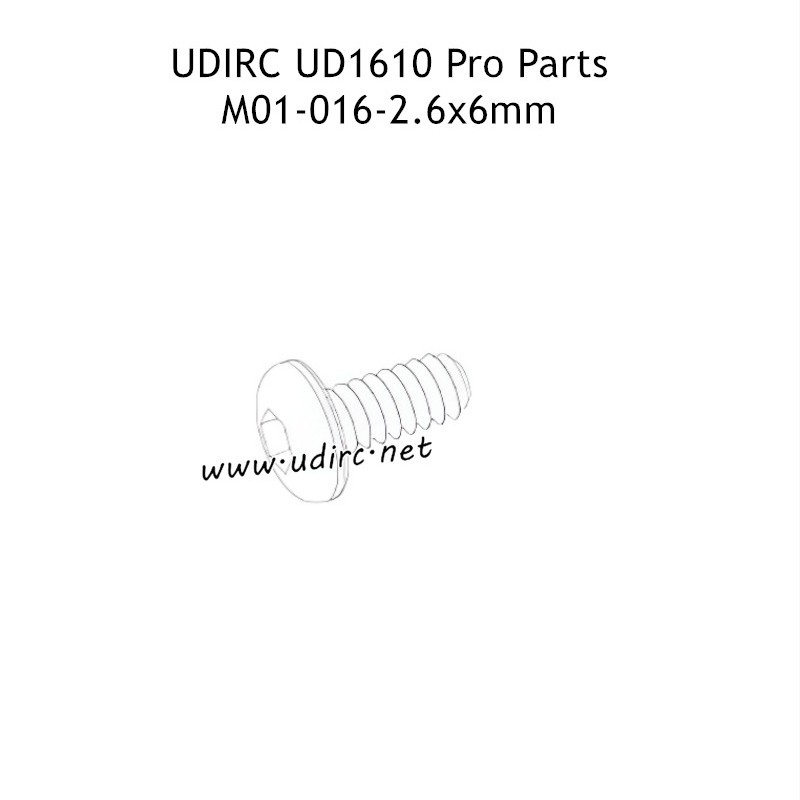 UDIRC UD1610 Pro Parts 2.6x6mm TB Hexagon Socket Button Head Tapping Screw M01-016