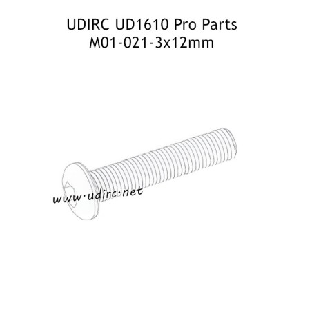 UDIRC UD1610 Pro RC Car Parts 3x12mm TM Hexagon Socket Button Head Machine Screw M01-021