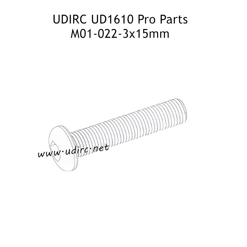 UDIRC UD1610 Pro RC Car Parts 3x15mm TM Hexagon Socket Button Head Machine Screw M01-022
