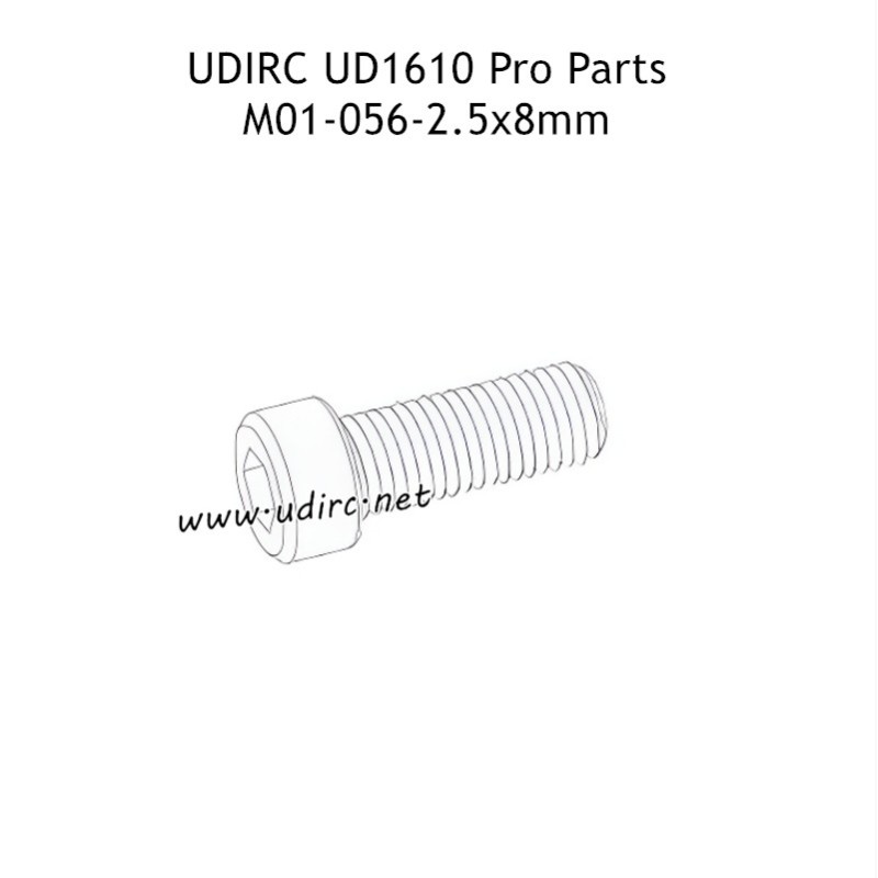 UDIRC UD1610 Pro RC Car Parts 2.5x8mm Hexagon Socket Head Cap Machine Screw M01-056
