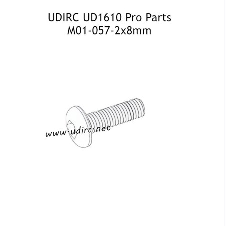 UDIRC UD1610 Pro RC Car Parts 2x8mm PM Hexagon Round Head Machine Screw M01-057