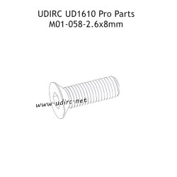UDIRC UD1610 Pro RC Car Parts 2.6x8mm KM Hexagon Socket Countersunk Head Machine Screw M01-058