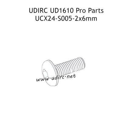 UDIRC UD1610 Pro RC Car Parts 2X6mm PM Hexagon Round Head Machine Screw UCX24-S005