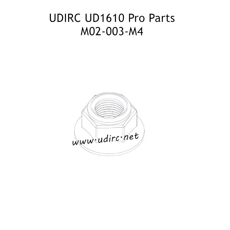 UDIRC UD1610 Pro RC Car Parts M4 Hex Flanged Lock Nut M02-003
