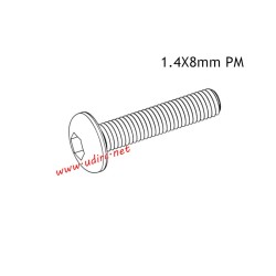 UDIRC UCX2402 Parts 1.4x8mm PM Hexagon Socket Button Head Machine Screw UCX24-S002