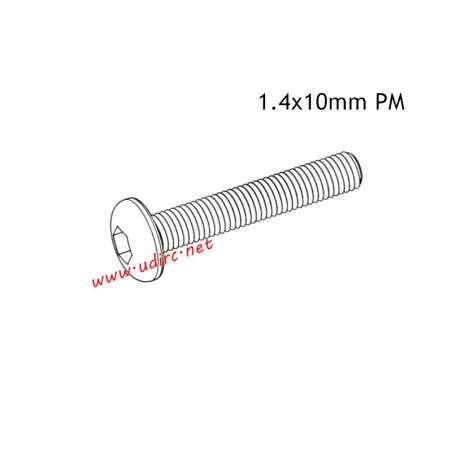 UDIRC UCX2402 Parts 1.4x10mm PM Hexagon Socket Button Head Machine Screw UCX24-S003