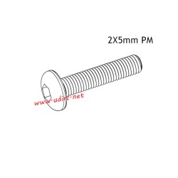 UDIRC UCX2402 Parts 2x5mm PM Hexagon Socket Button Head Machine Screw UCX24-S004