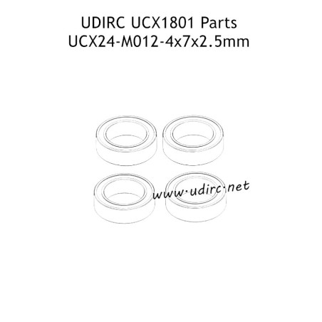 UDIRC UCX1801 Parts 4x7x2.5mm Ball Bearing UCX24-M012