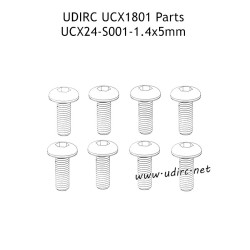 UDIRC UCX1801 Parts 1.4X5MM PM Hexagon Socket Buttonhead Machine Screw UCX24-S001