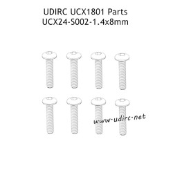 UDIRC UCX1801 Parts 1.4X8MM PM Hexagon Socket Buttonhead Machine Screw UCX24-S002