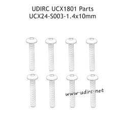 UDIRC UCX1801 Parts 1.4X10MM PM Hexagon Socket Buttonhead Machine Screw UCX24-S003