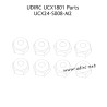 UDIRC UCX1801 Parts M2 Hex Flanged Nylon Lock Nut UCX24-S008