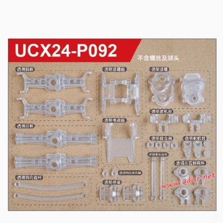 UDIRC UCX2405 Pro RC Car Upgrade Parts Transparent Parts UCX24-P092