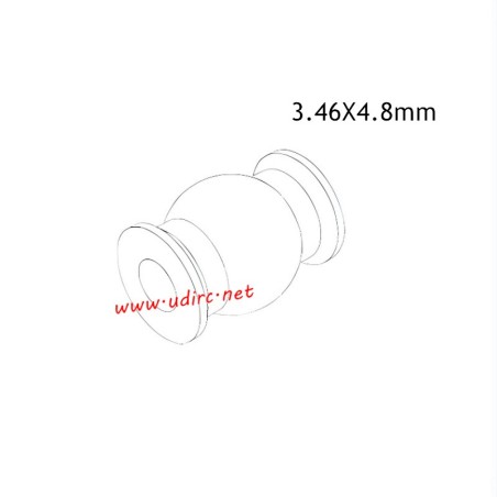 UDIRC UCX2402 Parts 3.46x4.8mm Hollow Ball Screws UCX24-S007