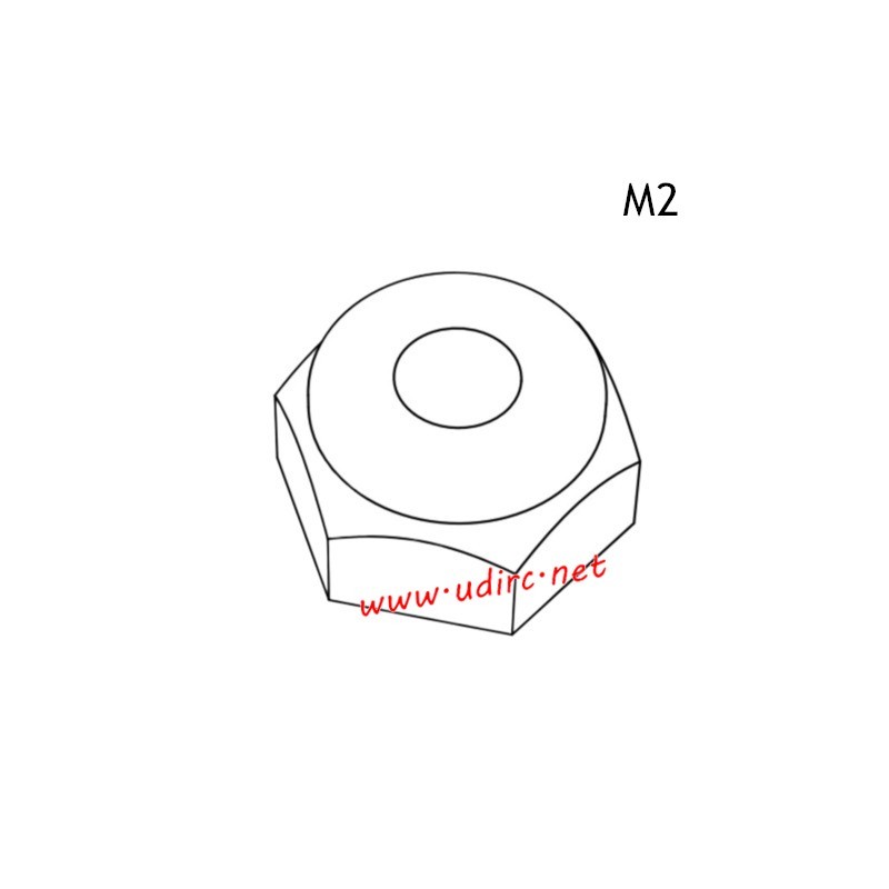 UDIRC UCX2402 Parts Hex Flanged Nylon Lock Nut UCX24-S008
