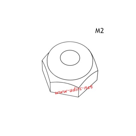 UDIRC UCX2402 Parts Hex Flanged Nylon Lock Nut UCX24-S008