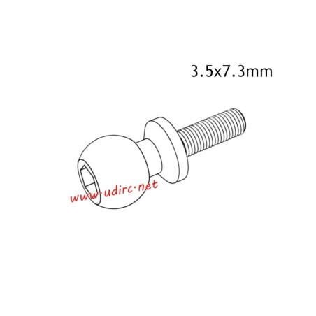UDIRC UCX2402 Parts 3.5x7.3mm Hollow Ball Screw UCX24-S009
