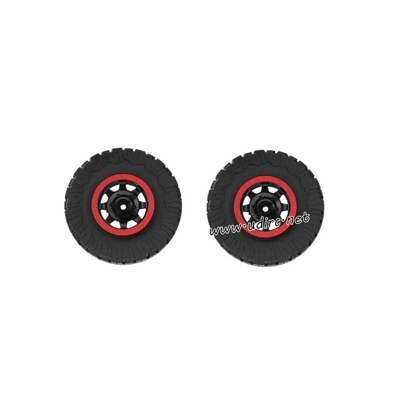 UDIRC 1002 RC Car Parts Wheel Assembly with Red Hubs P10-042
