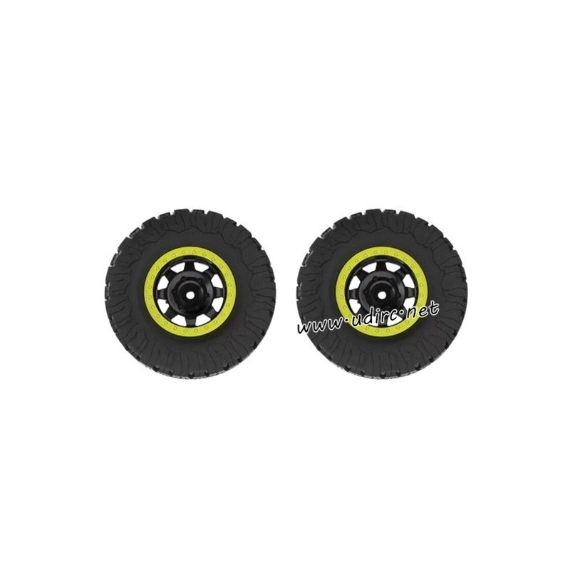 UDIRC 1002 RC Car Parts Wheel Assembly with Green Hubs P10-042
