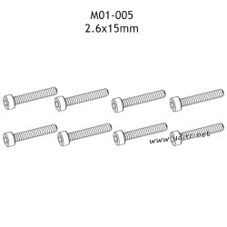 UDIRC 1001 1002 1002SE Parts 2.6x15mm Hexagon Socket Head Cap Tapping Screws M01-005