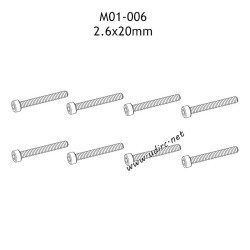 UDIRC 1001 1002 1002SE Parts 2.6x20mm Hexagon Socket Head Cap Tapping Screws M01-006