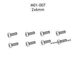 UDIRC 1001 1002 1002SE Parts 2x6mm Hexagon Socket Head Cap Tapping Screws M01-007