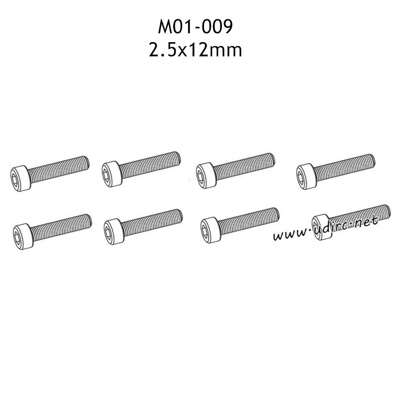 UDIRC 1001 1002 1002SE Parts 2.5x12mm Hexagon Socket Head Cap Machine Screw M01-009
