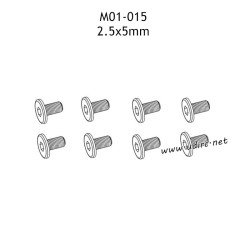 UDIRC 1001 1002 1002SE Parts 2.5x5mm Hexagon Socket Countersunk Head Tapping Screw M01-015