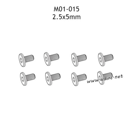 UDIRC 1001 1002 1002SE Parts 2.5x5mm Hexagon Socket Countersunk Head Tapping Screw M01-015