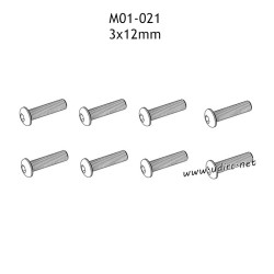 UDIRC 1001 1002 1002SE Parts 3x12mm Hexagon Socket Button Head Machine Screw M01-021