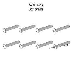 UDIRC 1001 1002 1002SE Parts 3x18mm Hexagon Socket Button Head Machine Screw M01-023