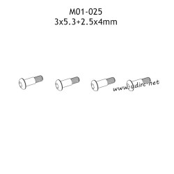 UDIRC 1001 1002 1002SE Parts 3.5x3+2.5x4mm Hexagon Socket Button Head Shoulder Machine Screw M01-025