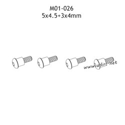 UDIRC 1001 1002 1002SE Parts 5x4.5+3x4mm Hexagon Socket Button Head Shoulder Machine Screw M01-026