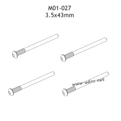 UDIRC 1001 1002 1002SE Parts 3.5x43mm Hexagon Socket Button Head Half Threaded Tapping Screw M01-027