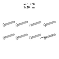 UDIRC 1001 1002 1002SE Parts 5x20mm Hexagon Socket Round Head Machine Screw M01-028