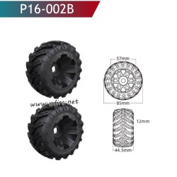 UDIRC M16 RC Car Parts Wheels P12-002B