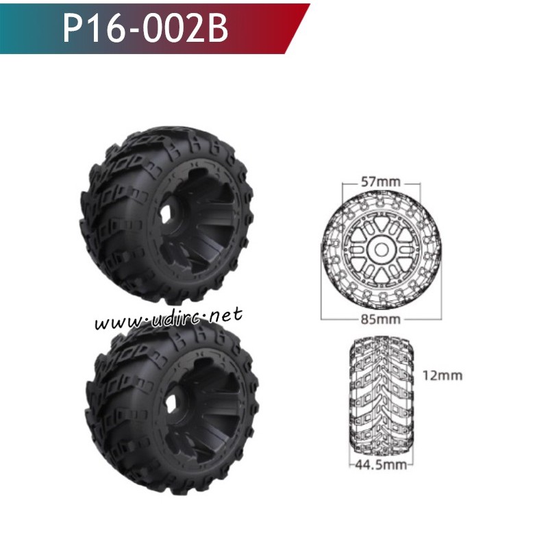UDIRC M16 RC Car Parts Wheels P12-002B