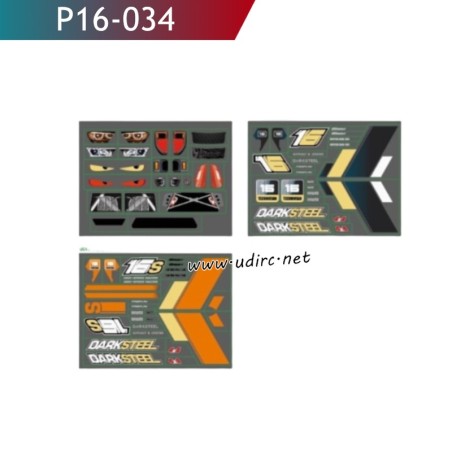 UDIRC M16 RC Car Parts Stickers P16-034