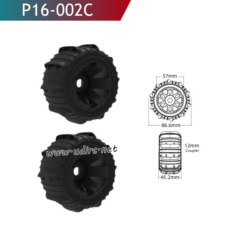 UDIRC UD1610S High Speed RC Car Parts Sanding Wheel P16-002C