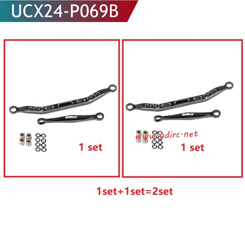UDIRC UCX2405 Pro RC Car Upgrade Parts Brushless Metal Steering Tie Rods UCX24-P069B