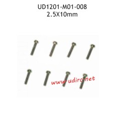 UDIRC UD1201 Parts 2.5X10MM HM Hexagon Socket Cup Head Machine Threaded Screws M01-008