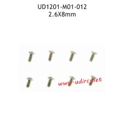 UDIRC UD1201 RC Car Parts 2.6X8MM KB Hexagon Socket Countersunk Head Tapping Screws M01-012