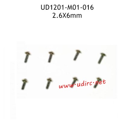 UDIRC UD1201 Parts 2.6X6MM TB Hexagon Socket Head Self-Tapping Screws M01-016