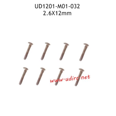 UDIRC UD1201 Parts 2.6x12mmm TB Hexagon Socket Set Screws with Round Head M01-032