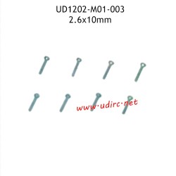 2.6x10mm HB Hexagon Socket Cup Head Self-Tapping Screws M01-003 Parts for UDIRC UD1202 RC Car