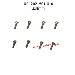 3x8MM HM Hexagon Socket Head Cap Screws M01-010 Parts for UDIRC UD1202 RC Car