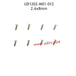 2.6X8MM KB Hexagon Socket Countersunk Head Self-Tapping Screws Parts M01-012 for UDIRC UD1202 RC Car