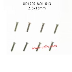 2.6x15MM KB Hexagon Socket Countersunk Head Self-Tapping Screws Parts M01-013 for UDIRC UD1202 RC Car