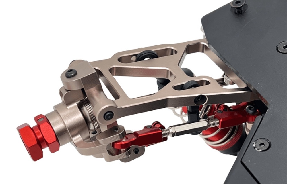 MJX-Hyper-Go-7303-RC-Upgrade-Parts-Front-Steering-Assembly-Champagne-Gold-Overview