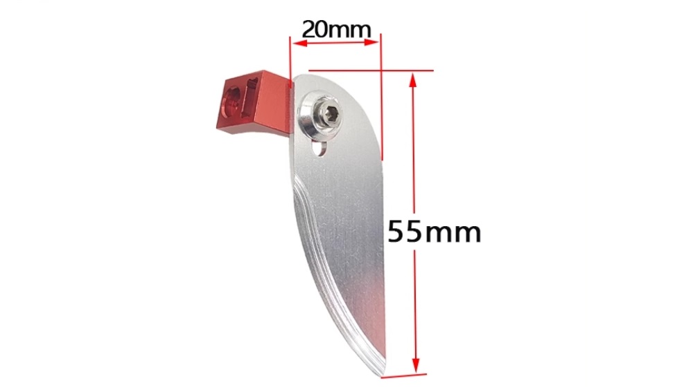 UDIRC_UDI005_RC_Boat_Upgrade_Parts_Aluminum_Waterjet_Dimenison_Overview